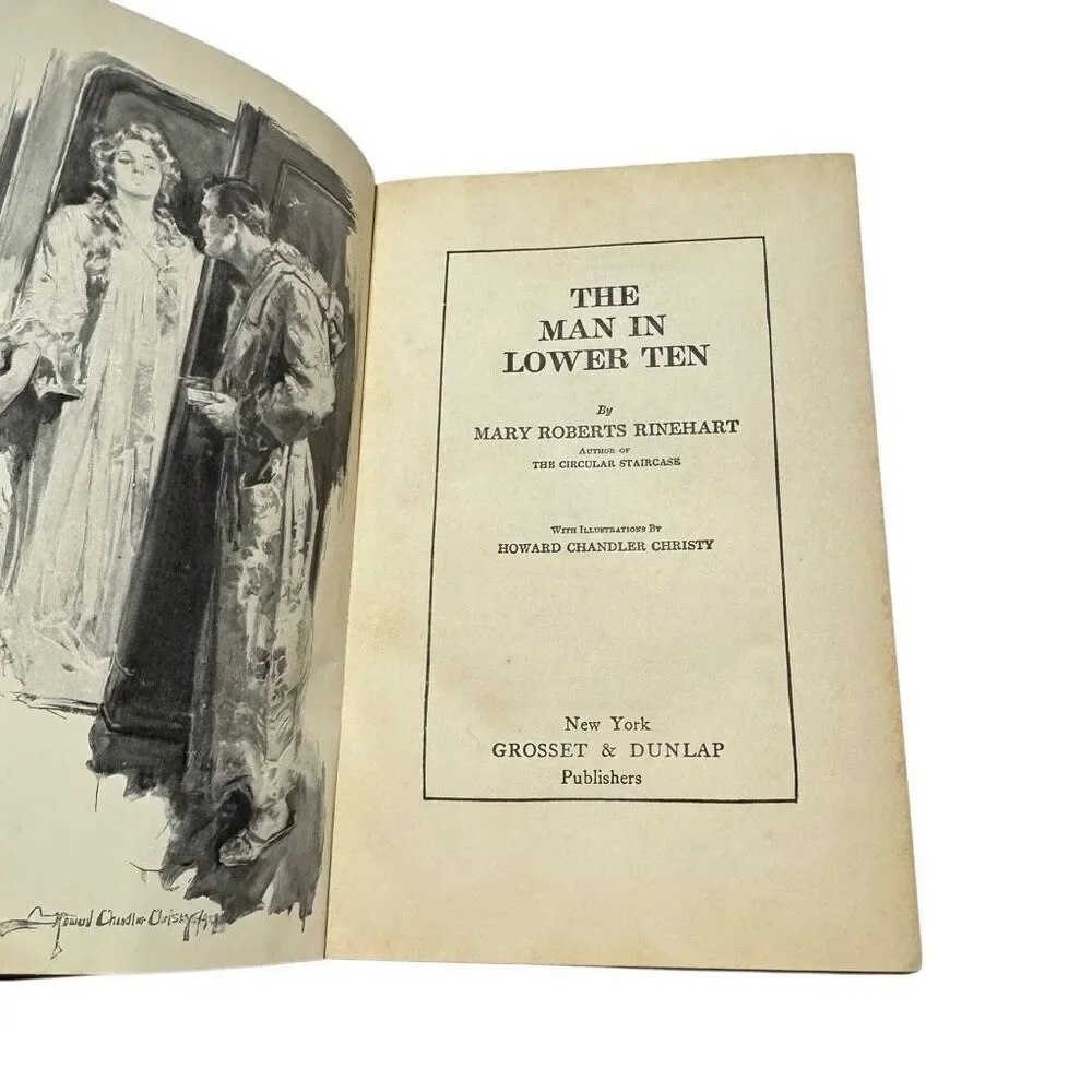The Man In Lower Ten By Mary Roberts Rinehart (1909, HC)